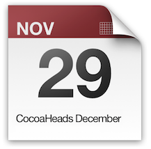 CocoaHeads December is on November 29th